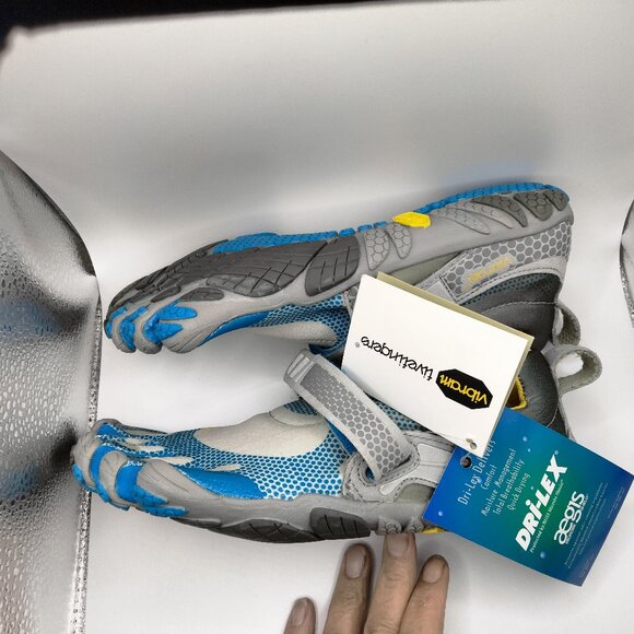 VIBRAM fivefingers W346 Bikila Womens Size 37 (6.5/7) Sky Blue Dark Grey Grey - Picture 5 of 10